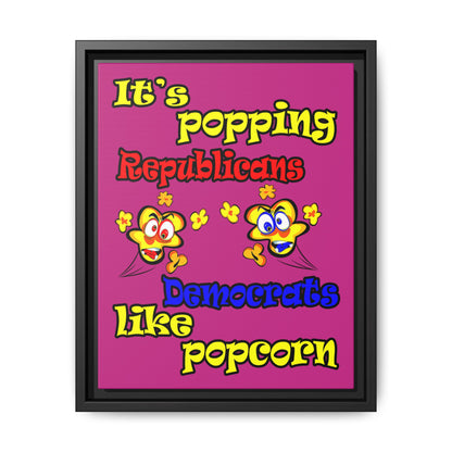 popping like popcorn - framed canvas art (pink)