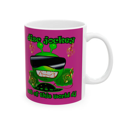 disc jockey - White Mug (pink)