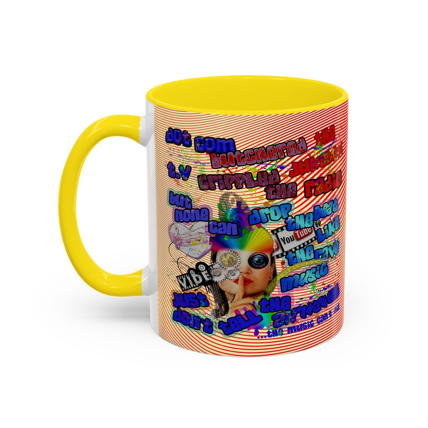 drop the beat - Accent Mug (yellow-orange wave)