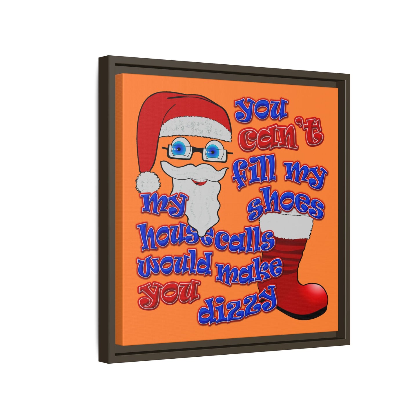 santa's shoes - framed canvas art (crusta)