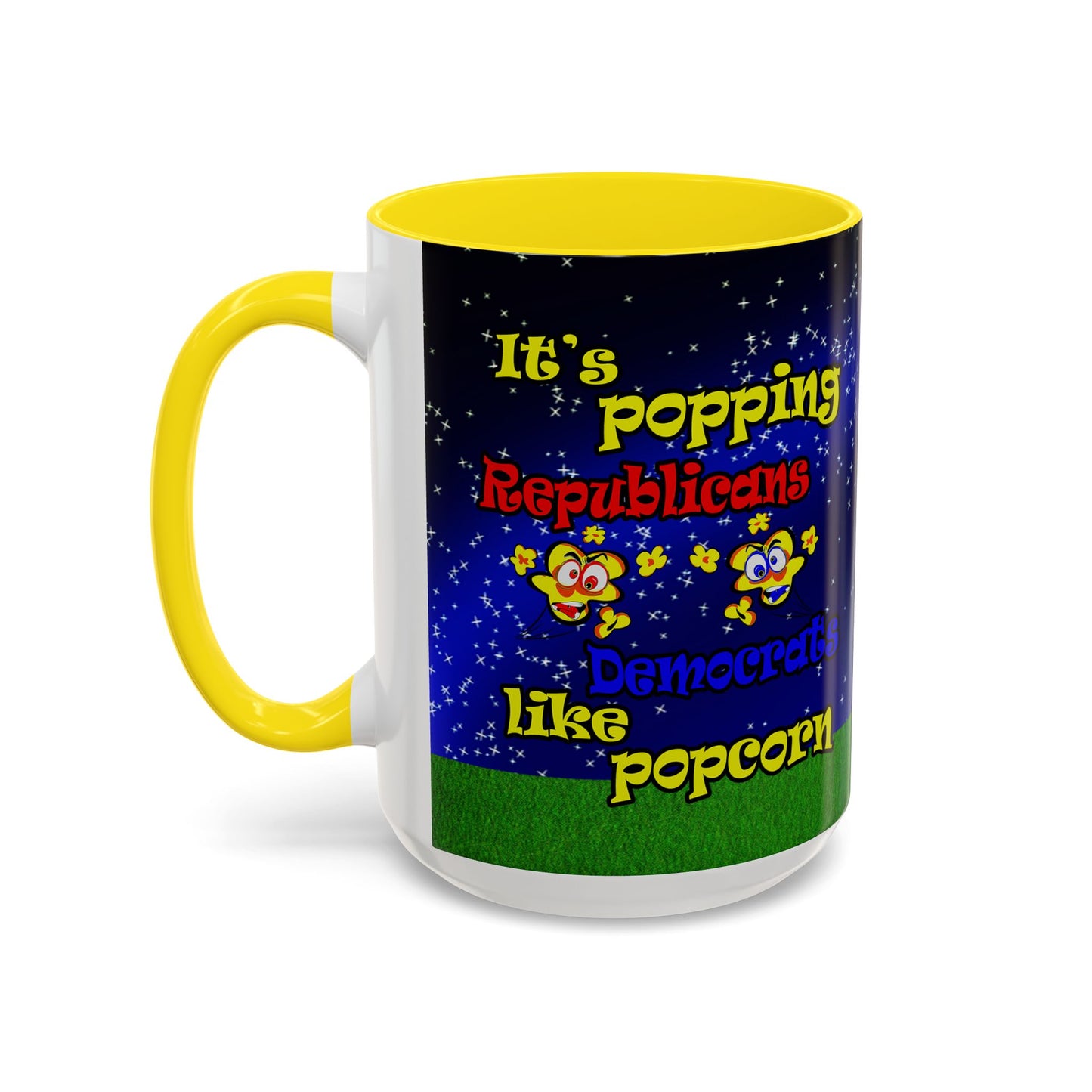 popping like popcorn - Accent Mug ('snoops' background)