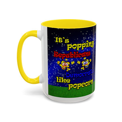 popping like popcorn - Accent Mug ('snoops' background)