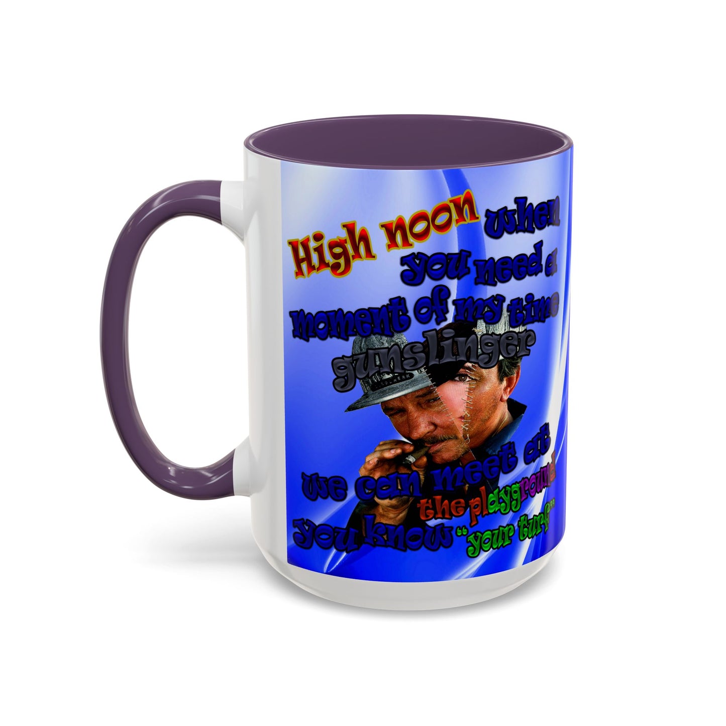 high noon - Accent Mug (blue-white wave)
