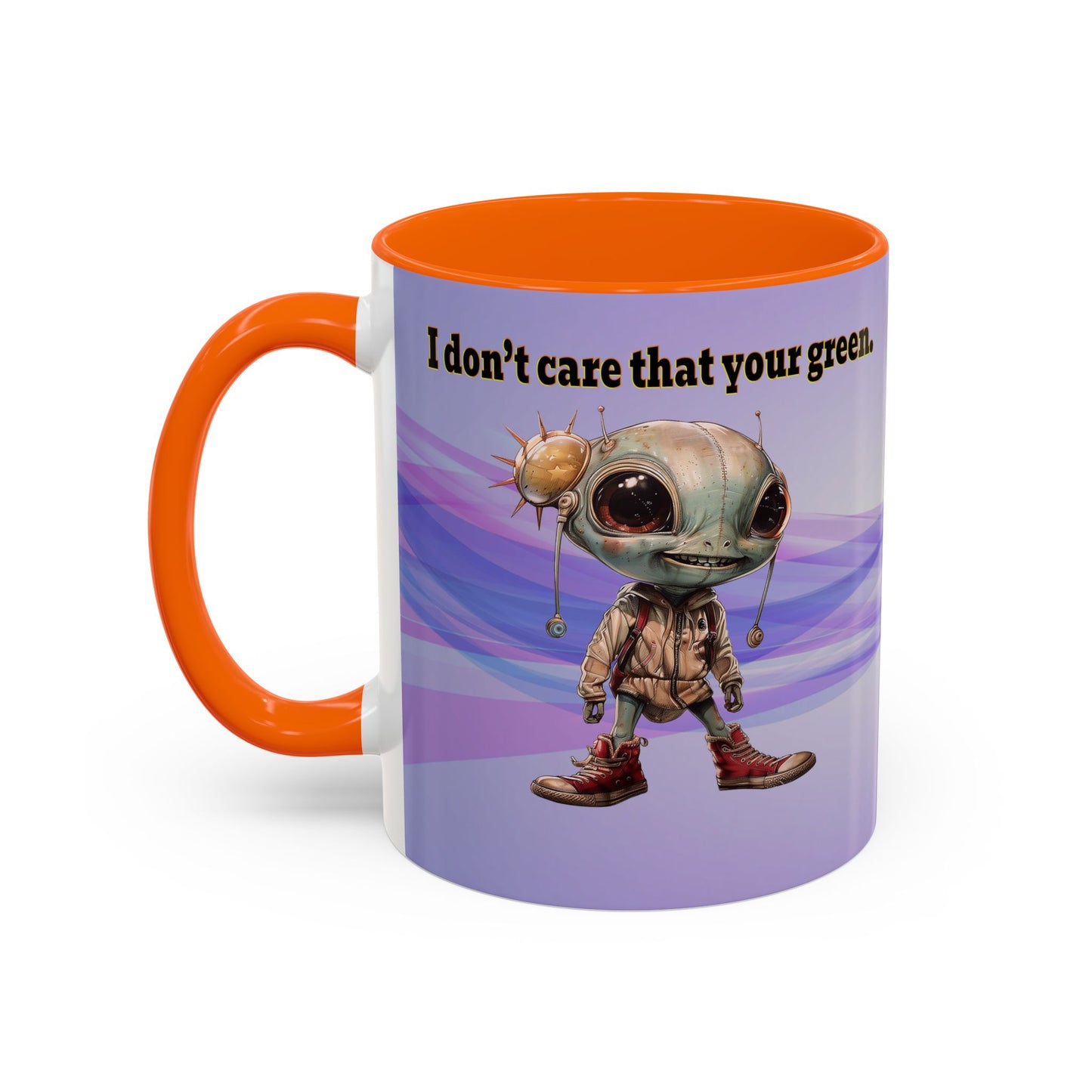 I don't care that your grey - Accent Mug (light blue-pink wave)