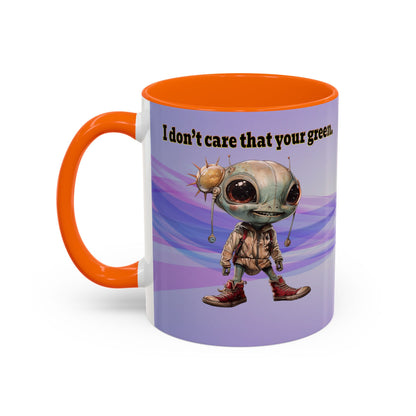 I don't care that your grey - Accent Mug (light blue-pink wave)