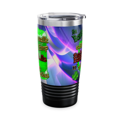 celtics logo - Ringneck Tumbler, 20oz (grey-pink wave)
