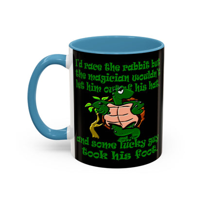 turtle race - Accent Mug (black)