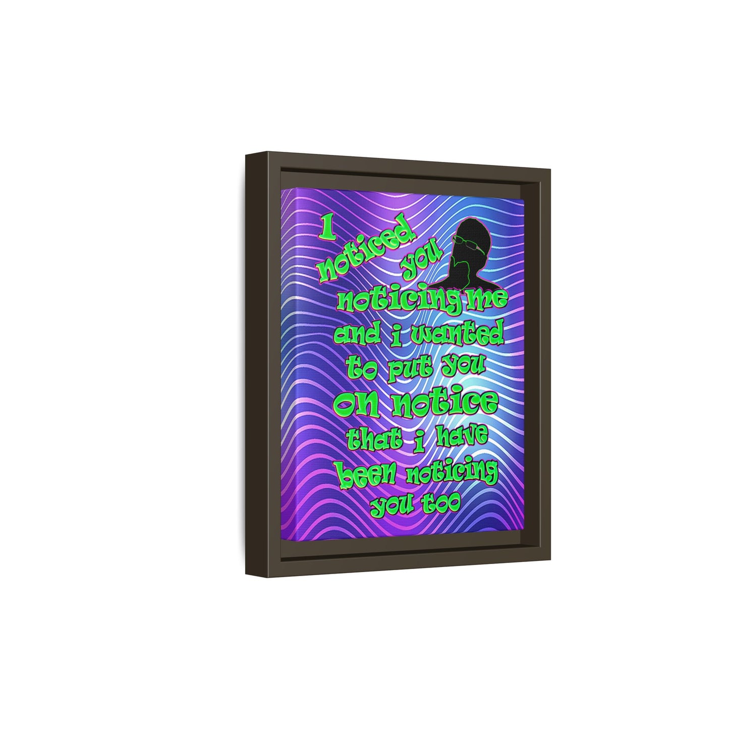 noticed you noticing - framed canvas art (purple wave)