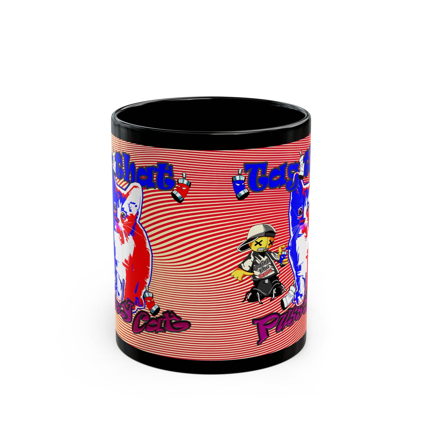 tag that - Black Mug (yellow-orange wave)