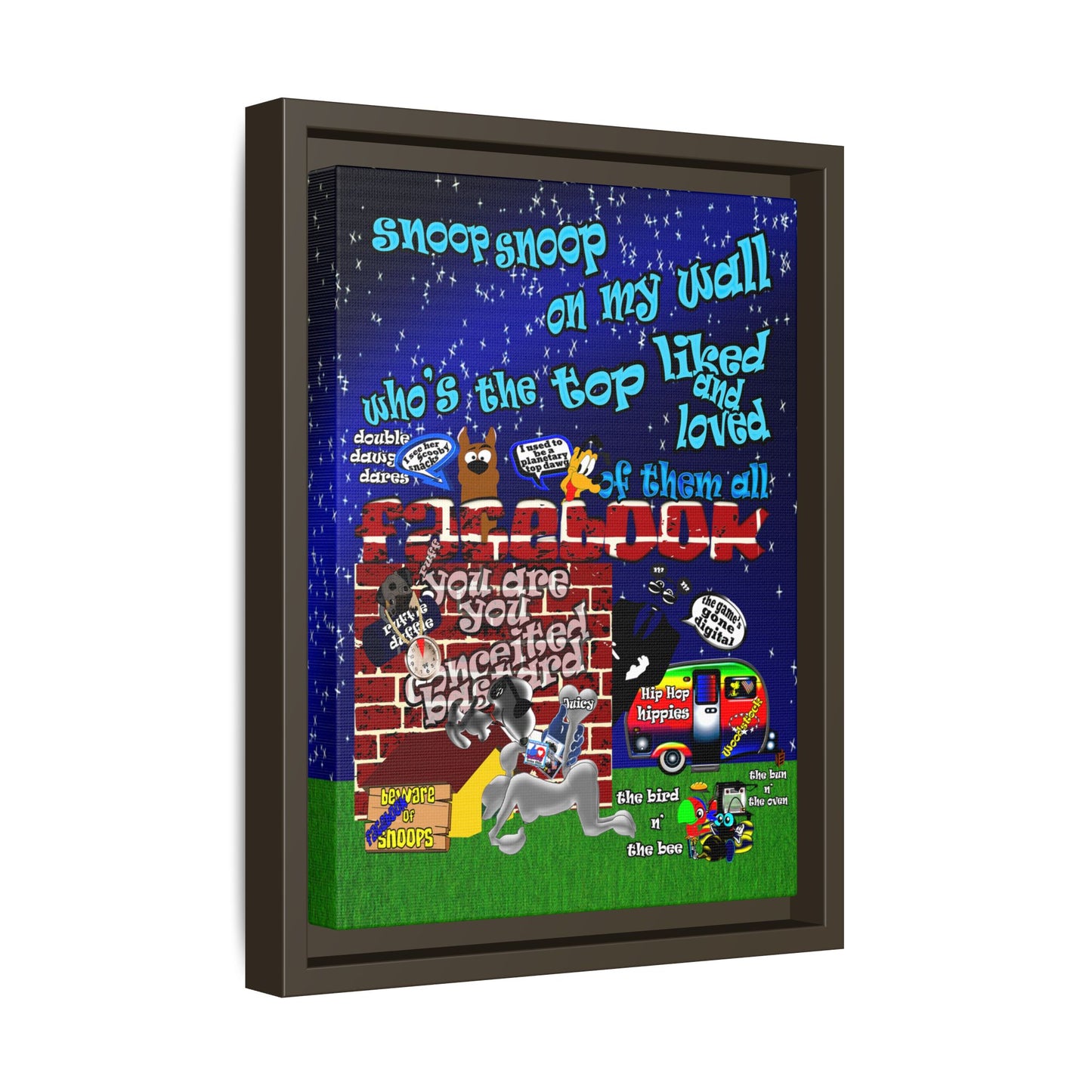 snoops - framed canvas art