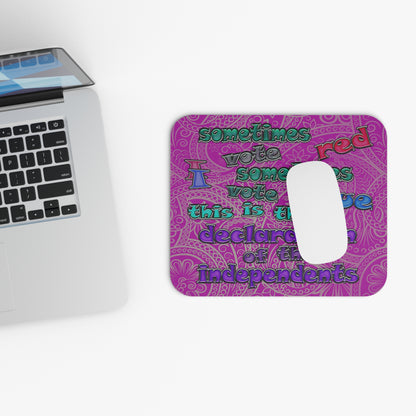 declaration of the independents - Mouse Pad (Rectangle) (pink swirl)