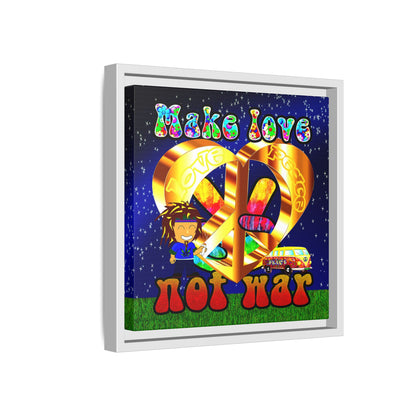 love peace - framed canvas art ('snoops' background)