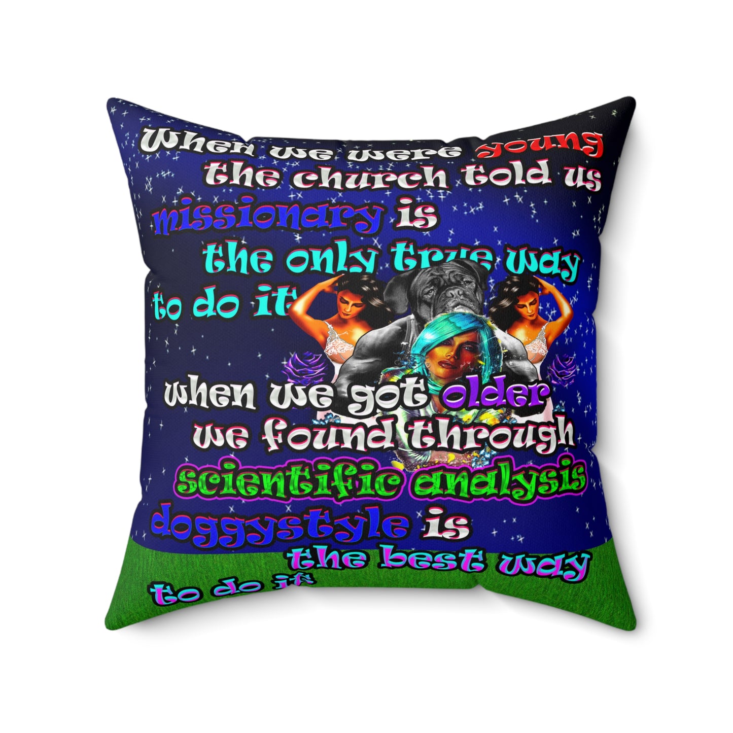 doggystyle - Spun Polyester Square Pillow - ('snoops' background)