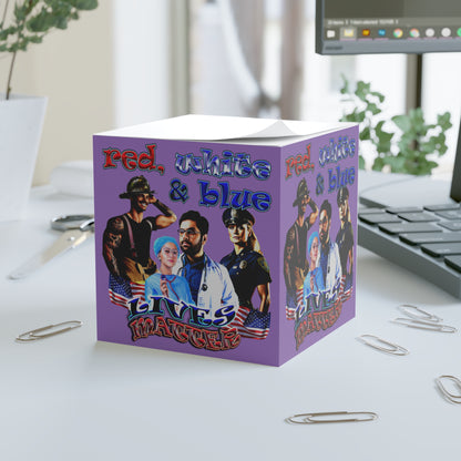 rw&b lives matter - note cube (light purple)