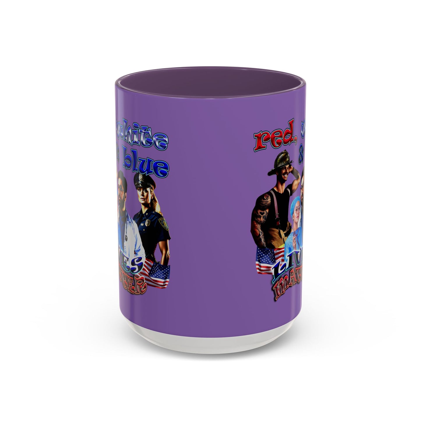 rw&b lives matter - Accent Mug (light purple)