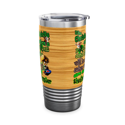 christmas spirits of boston - Ringneck Tumbler, 20oz (butterscotch wood finish)