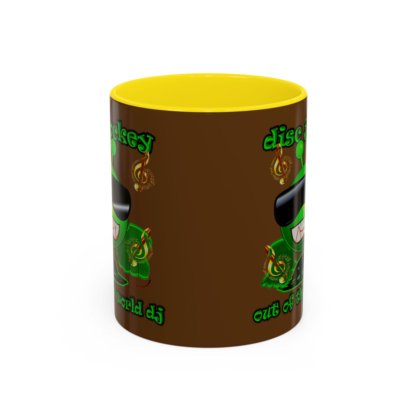 disc jockey - Accent Mug (brown)