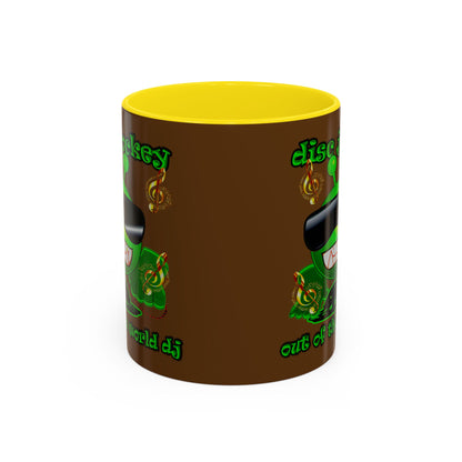 disc jockey - Accent Mug (brown)