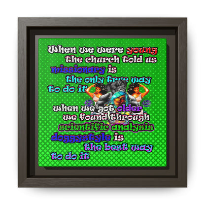 doggystyle - framed canvas art (logo green)