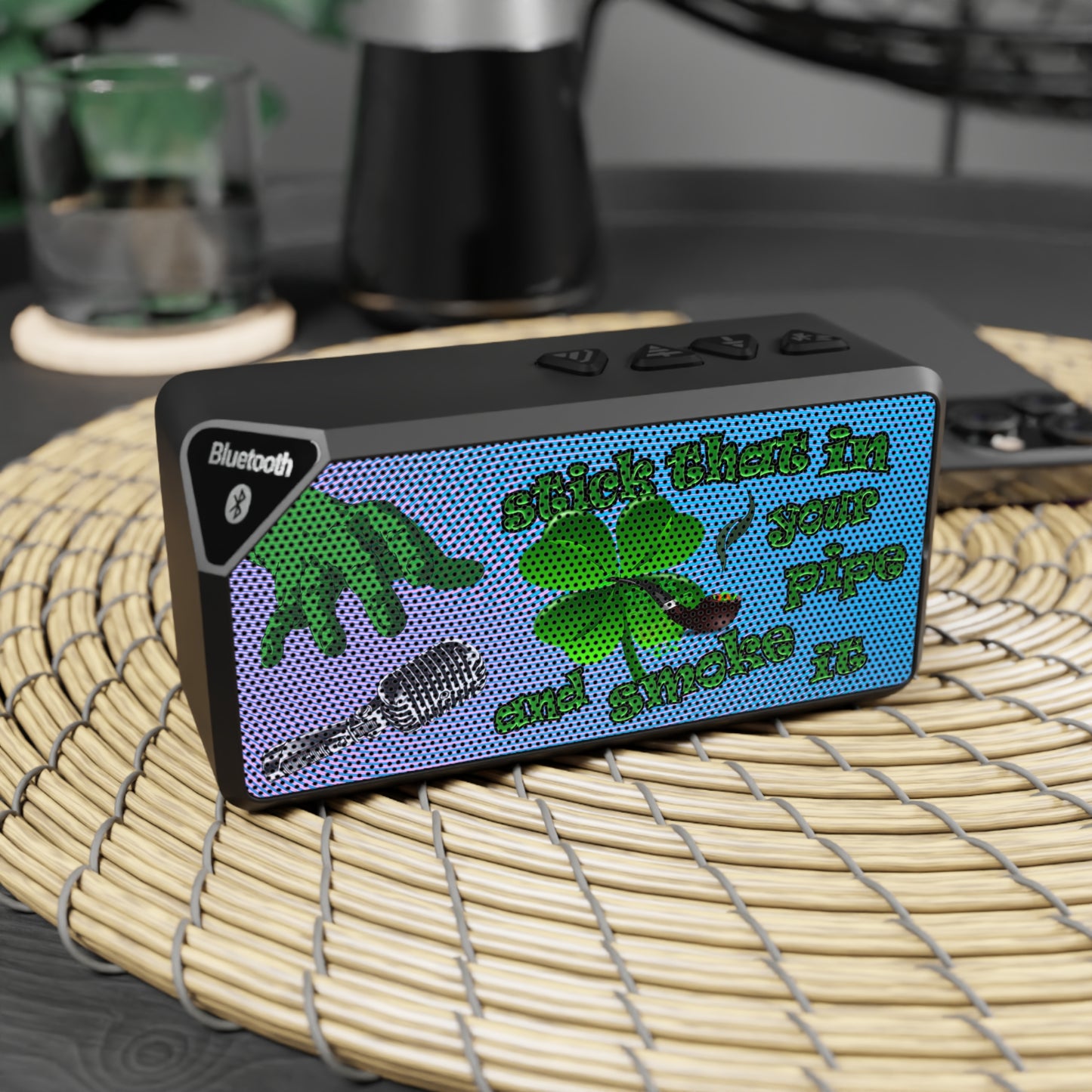 stick that in your pipe and smoke it - Jabba Bluetooth Speaker (light blue-purple wave)