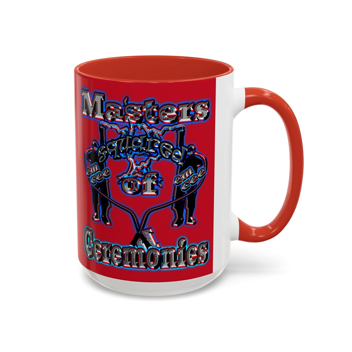 em cee squared - Accent Mug (dark red)