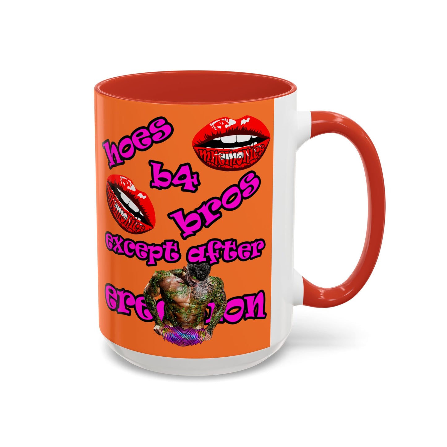 hoes b4 bros - Accent Mug (crusta)
