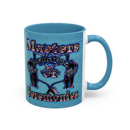 em cee squared - Accent Mug (faded dark blue)