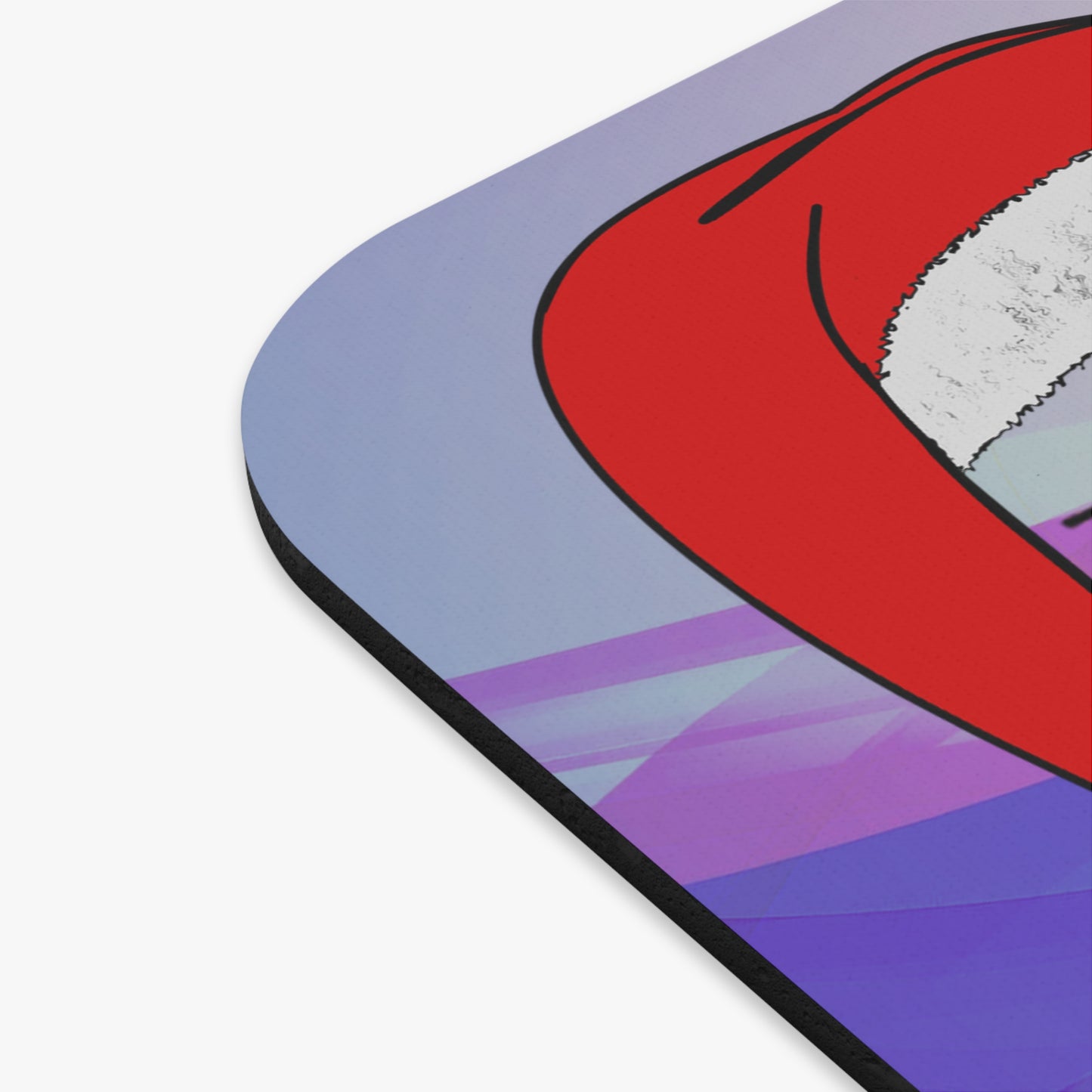santa's shoes - Mouse Pad (Rectangle) (light blue-pink wave)