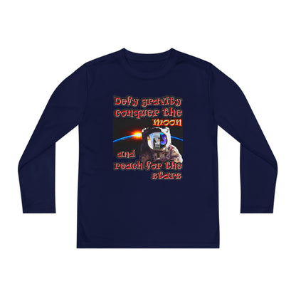 defy conquer reach - Youth Long Sleeve Competitor Tee