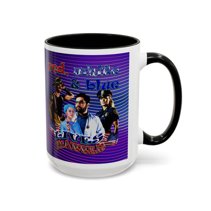 rw&b lives matter - Accent Mug (purple wave)