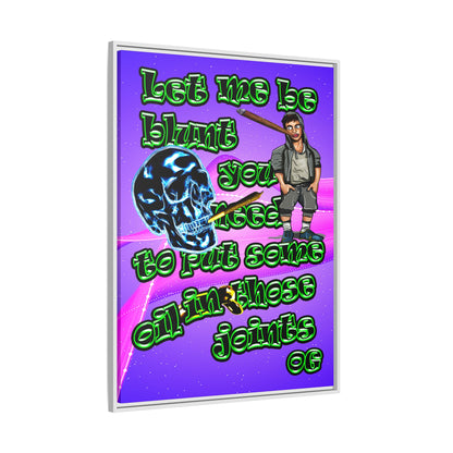 og - framed canvas art (purple-pink wave)