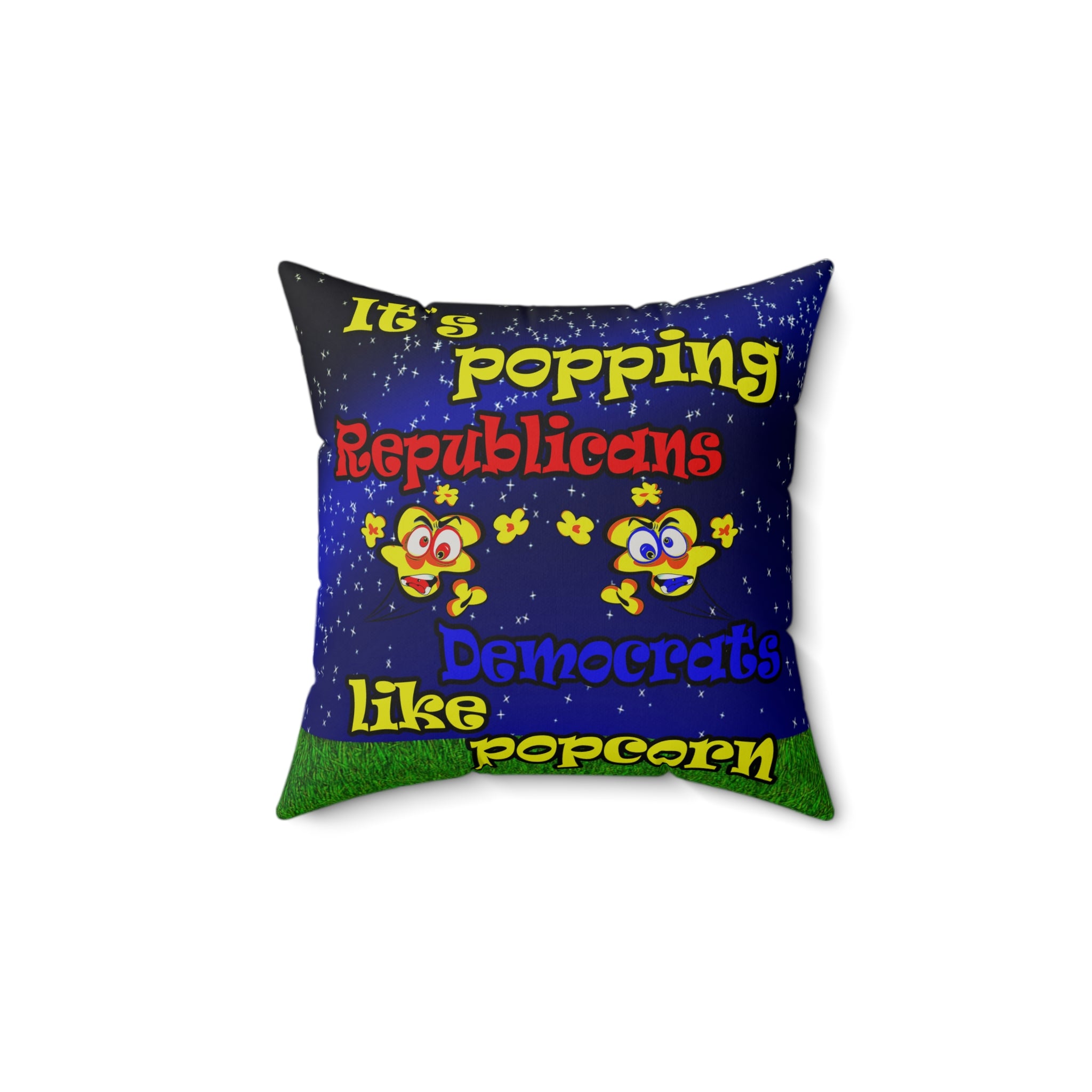 popping like popcorn - Faux Suede Square Pillow - ('snoops' background)