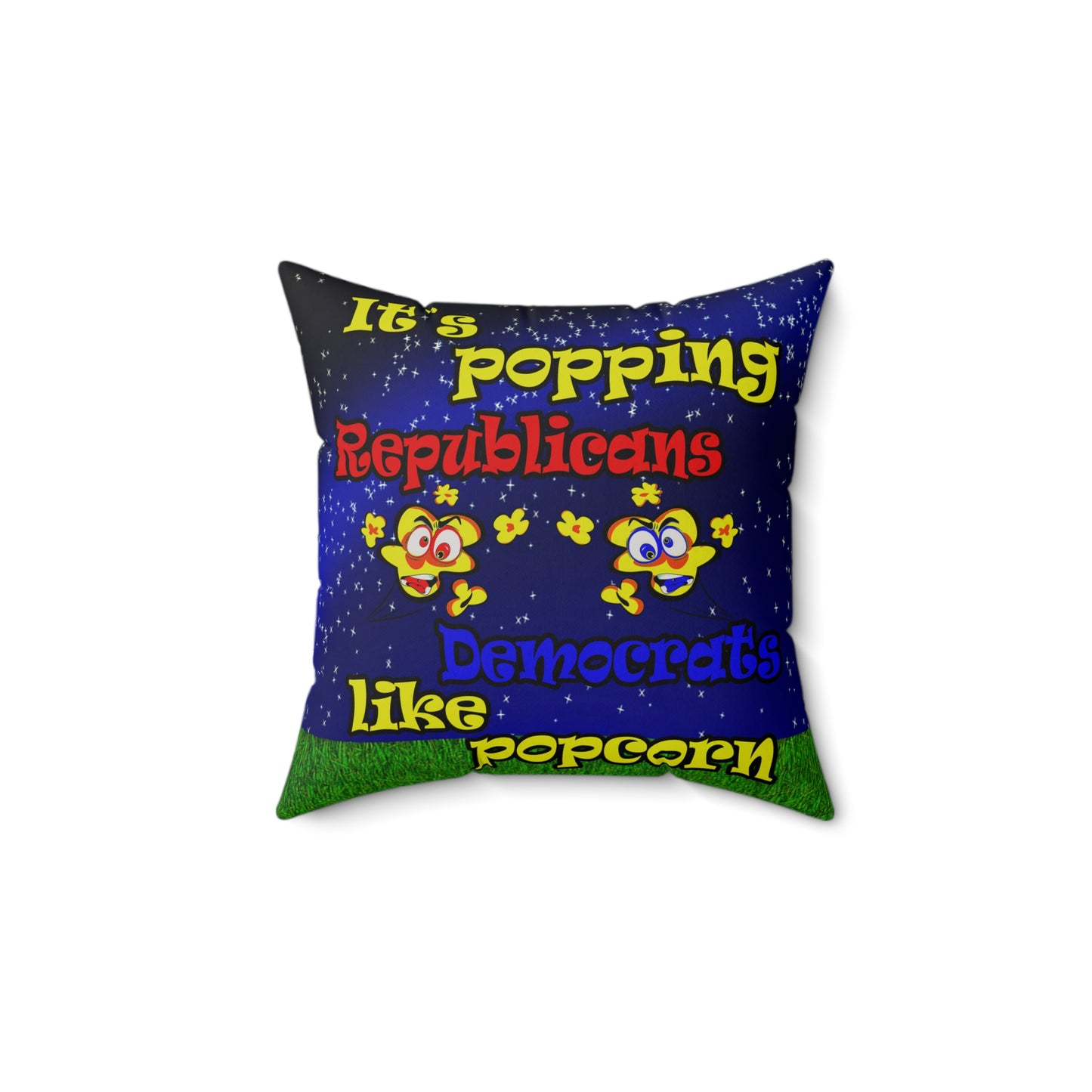 popping like popcorn - Faux Suede Square Pillow - ('snoops' background)