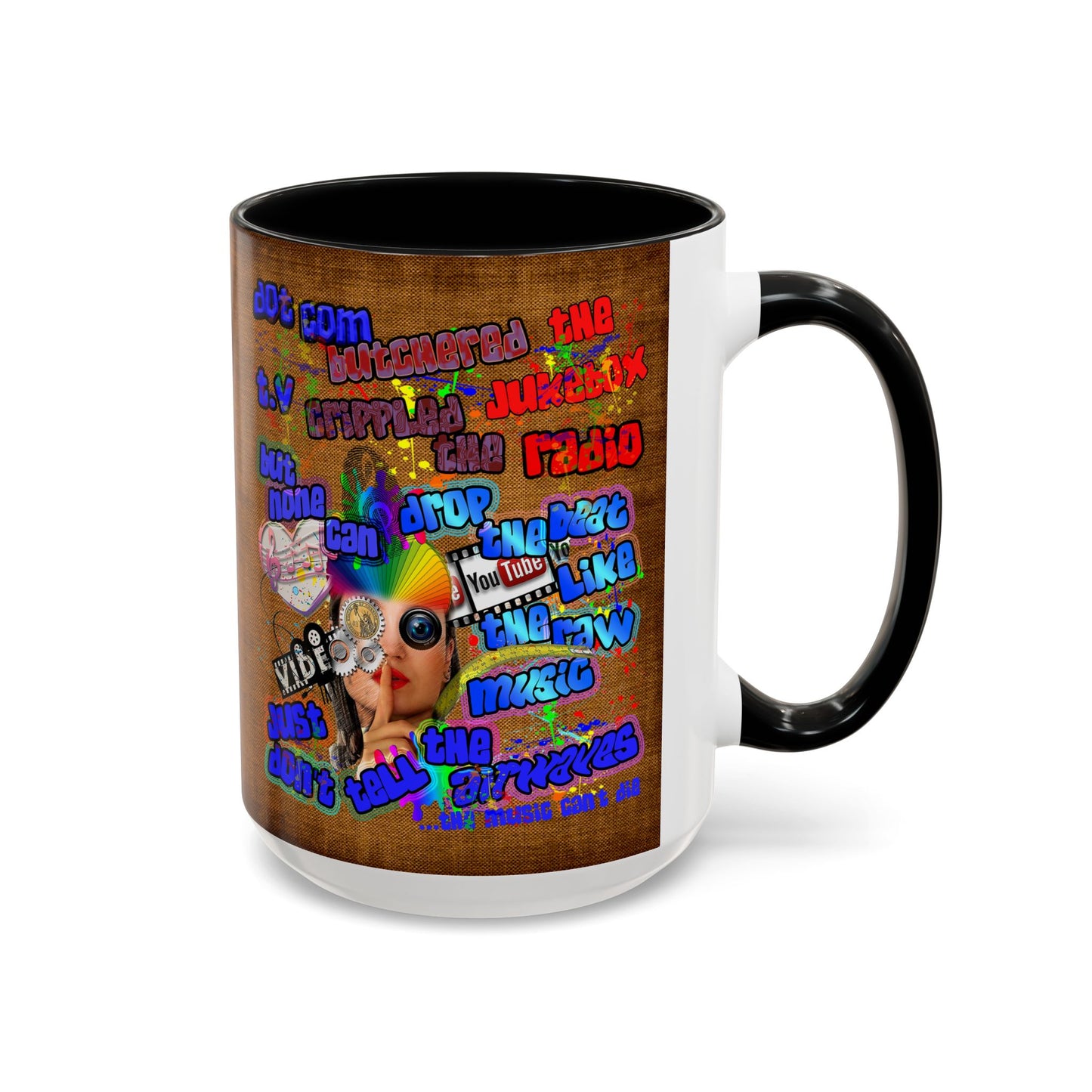 drop the beat - Accent Mug (brown papyrus)