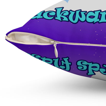 shoot for the stars - Spun Polyester Square Pillow - (purple-pink wave)