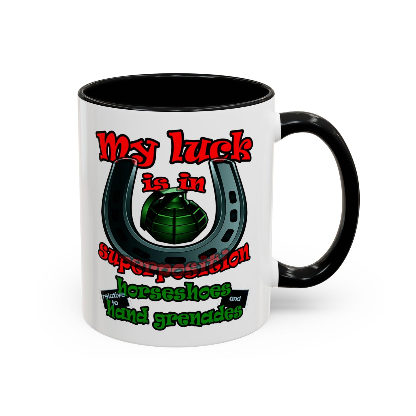 my luck - Accent Mug (white)