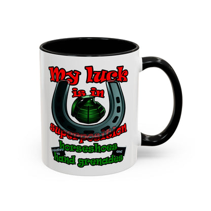 my luck - Accent Mug (white)