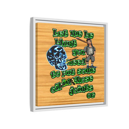 og - framed canvas art (butterscotch wood finish)