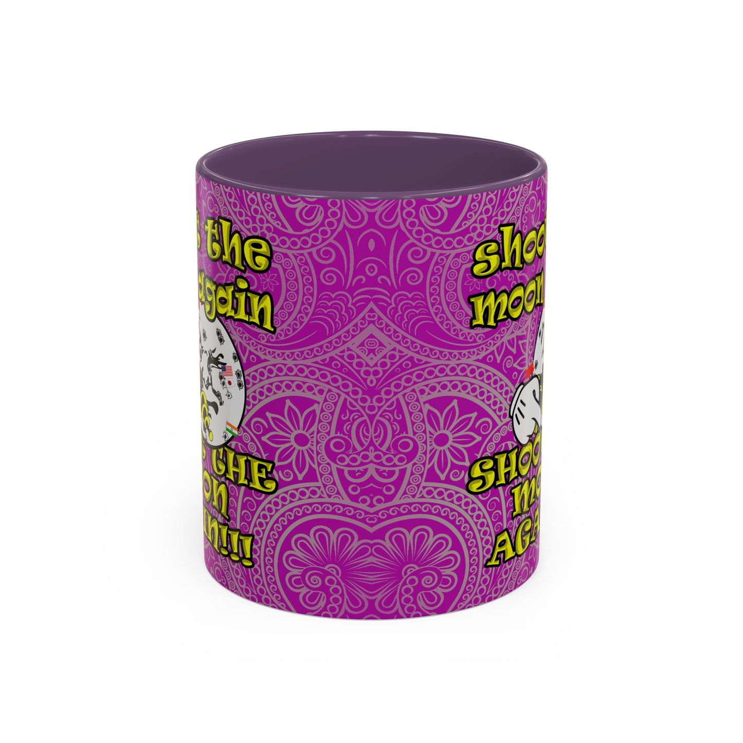 shoot the moon again - Accent Mug (pink swirl)