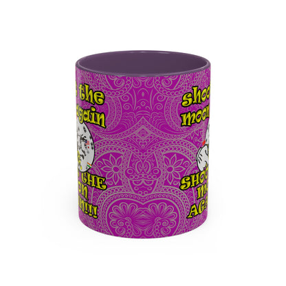 shoot the moon again - Accent Mug (pink swirl)