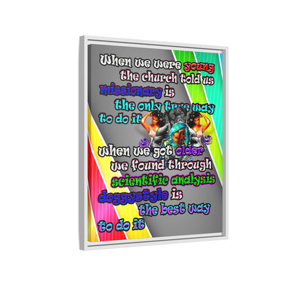 doggystyle - framed canvas art (rainbow split)