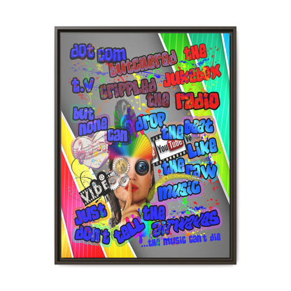 drop the beat - framed canvas art (rainbow split)