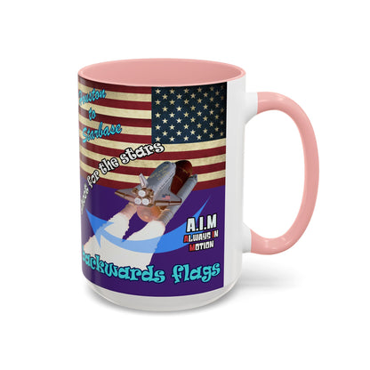 shoot for the stars - Accent Mug (purple)