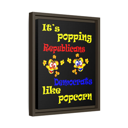 popping like popcorn - framed canvas art (black)