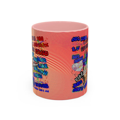 drop the beat - Accent Mug (yellow-orange wave)