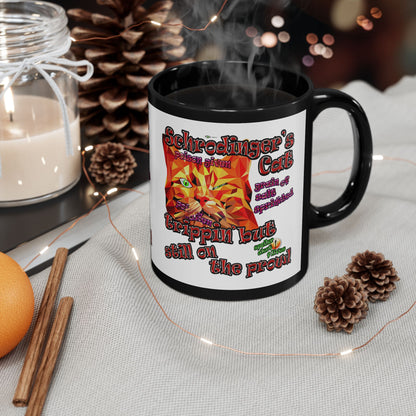 schrodinger's cat - Black Mug (white)