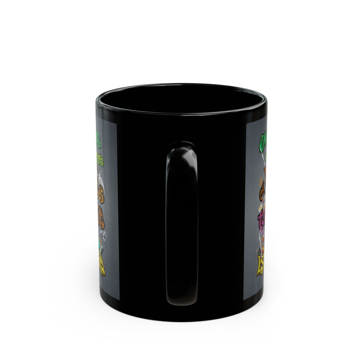 the bum's shit - Black Mug (grey-light grey)