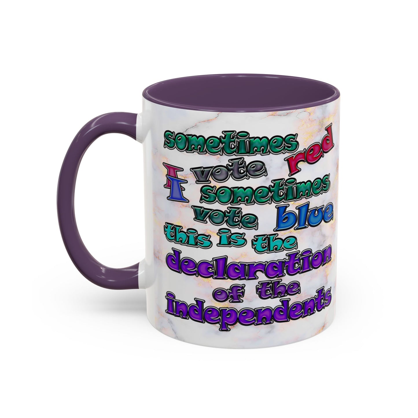 declaration of the independents - Accent Mug (white marble)