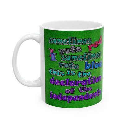 declaration of the independents - White Mug (green turf)