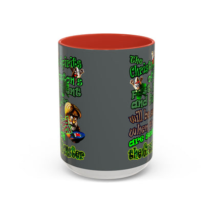 christmas spirits of boston - Accent Mug (dark grey)